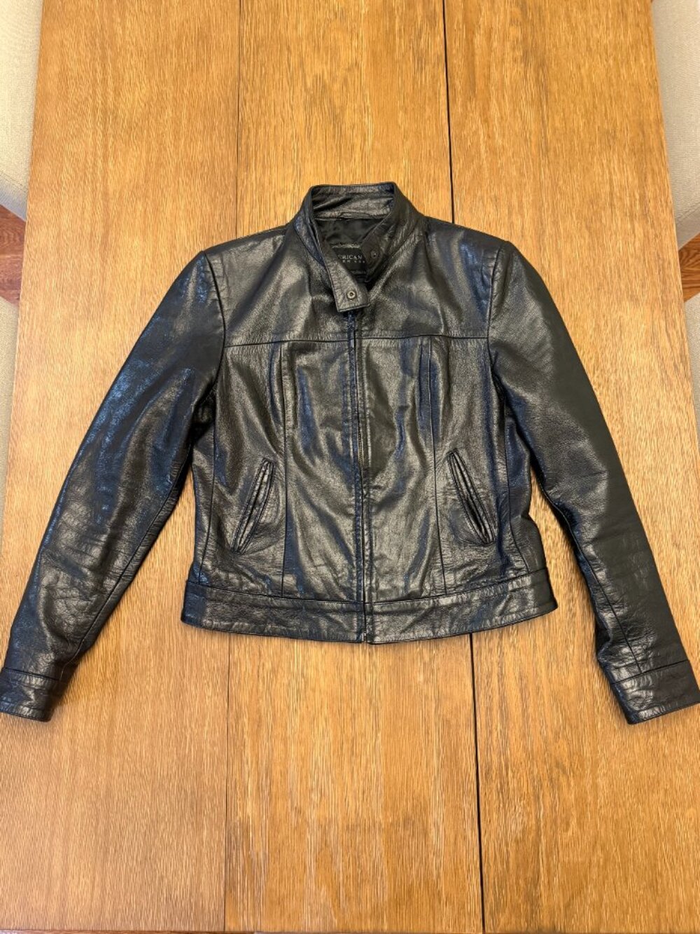 Vintage American Base Black Genuine Leather Jacket